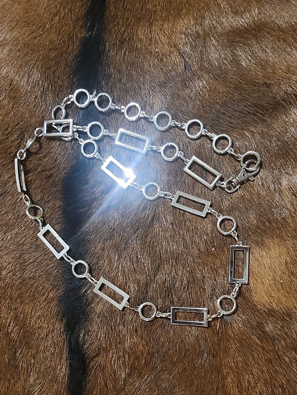 Vintage Silver Chain Waist Belt